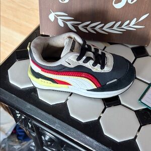 Puma Kids Sneakers - Black, Red, Yellow